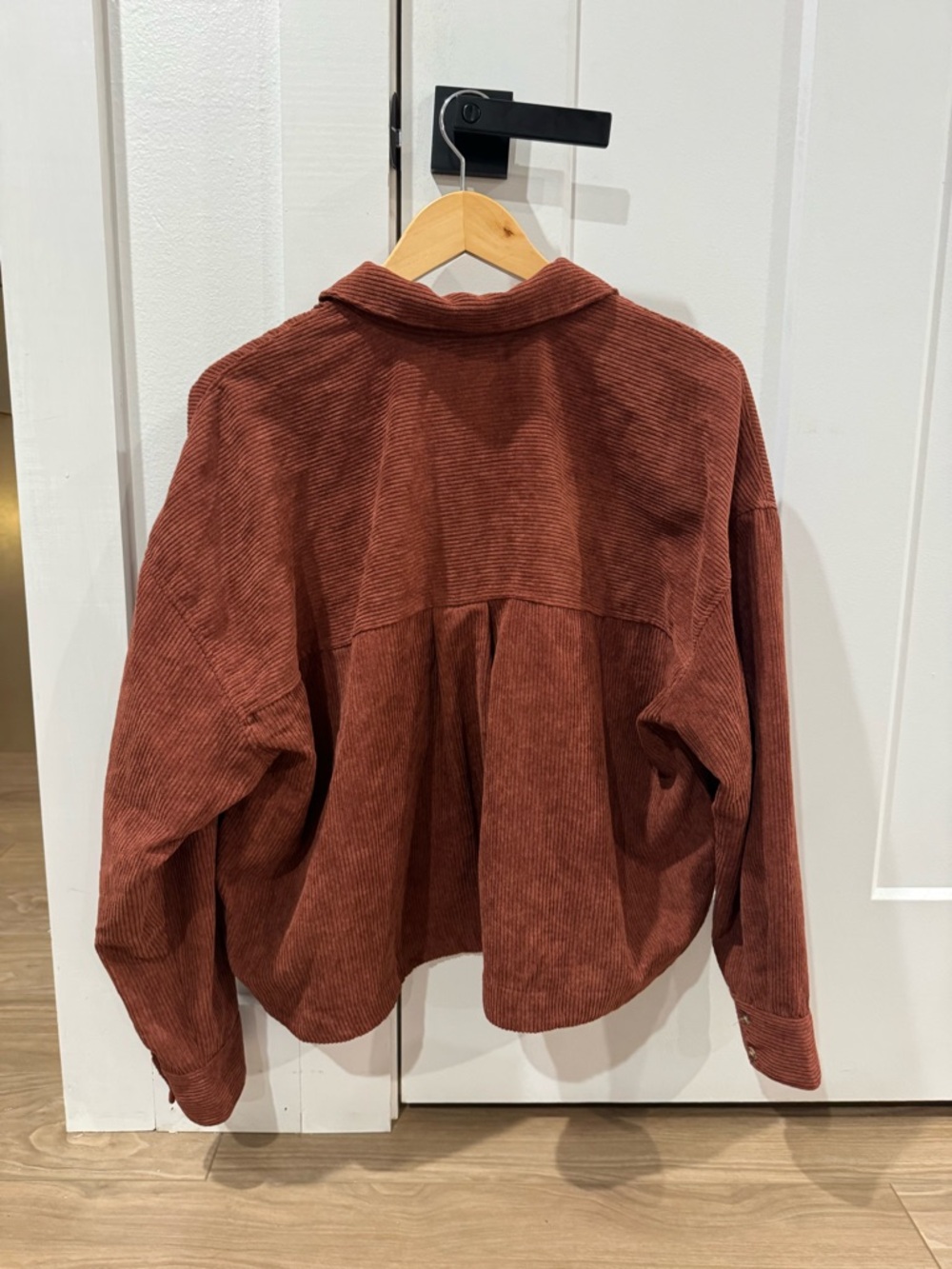 Madewell Rust-Red Corduroy Button Front Shirt Jacket - Picture 3 of 3